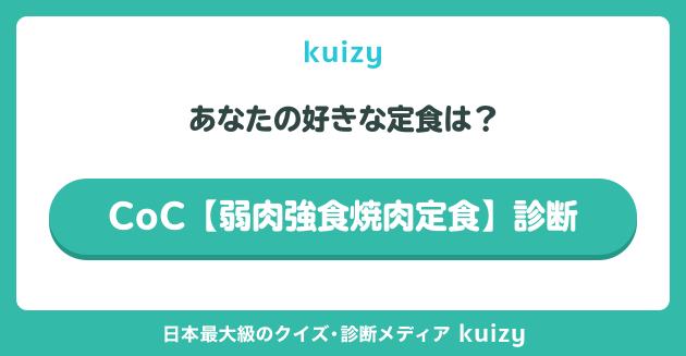 CoC【弱肉強食焼肉定食】診断